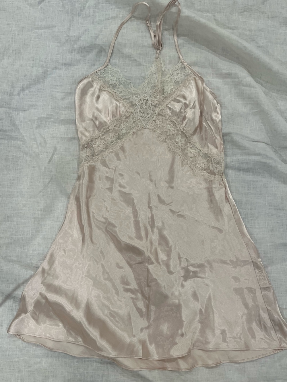 Linea Donatella Lace-Trim Slip in Soft Blush